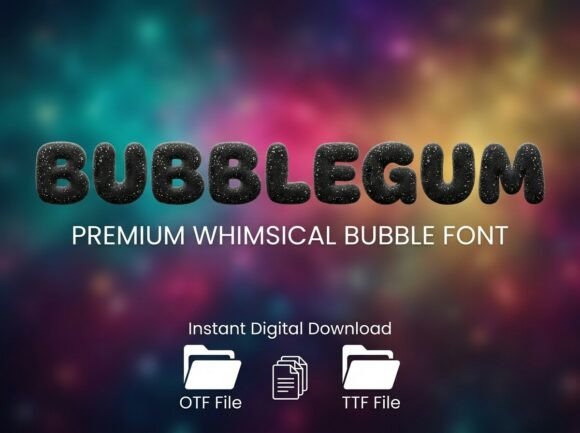 Bubblegum: Cosmic Stardust in a Display Font