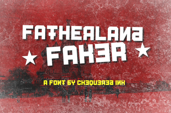 Fatherland Faker: A Display Font with Bold Character