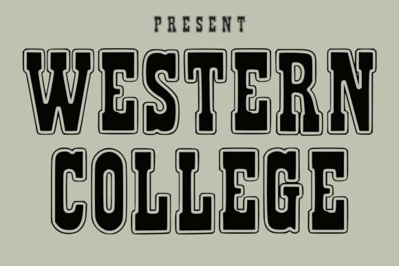 Western College: A Bold Vintage Display Font for Timeless Design
